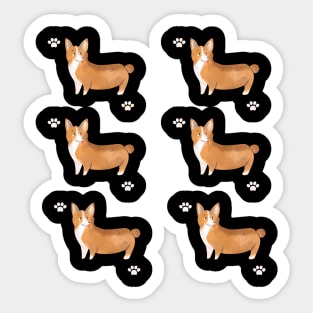 Pembroke Welsh Corgi Dog Cute Pattern Sticker